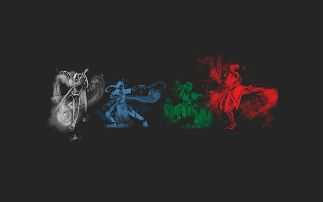 Black background people animals colored free wallpaper for desktop - medium preview image