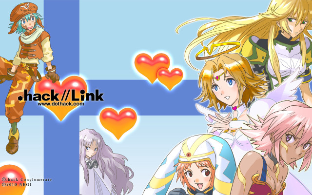 Anime characters hearts background hack free wallpaper for desktop - medium preview image