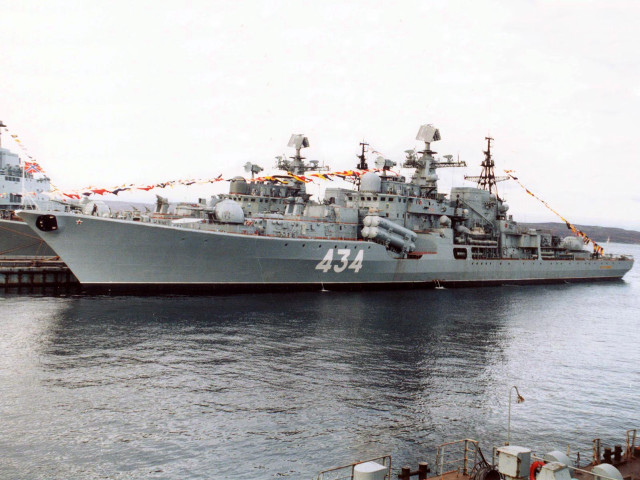 Large ship water small boat free wallpaper for desktop - medium preview image