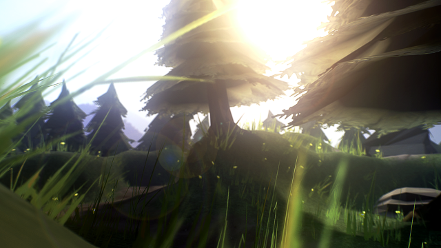 Trees grass sunshine tent background free wallpaper for desktop - medium preview image