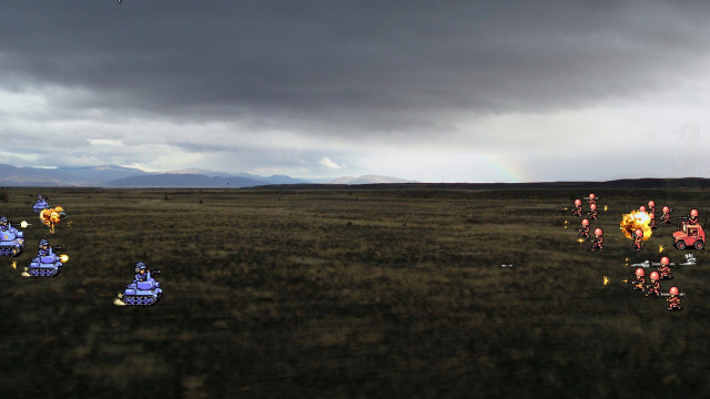 People field kite sky rainbow free wallpaper for desktop - medium preview image