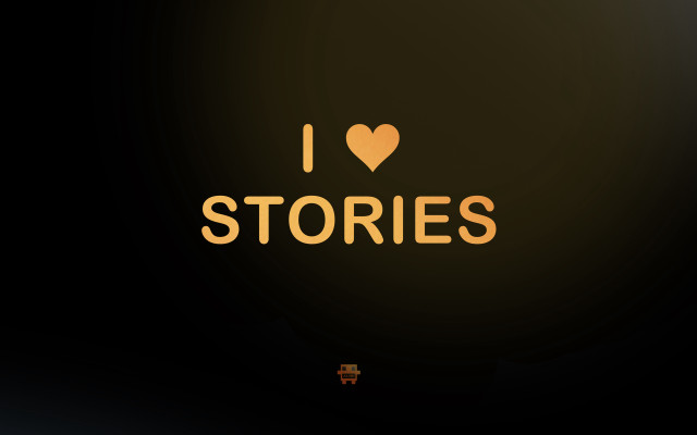 Stories black background yellow heart free wallpaper for desktop - medium preview image