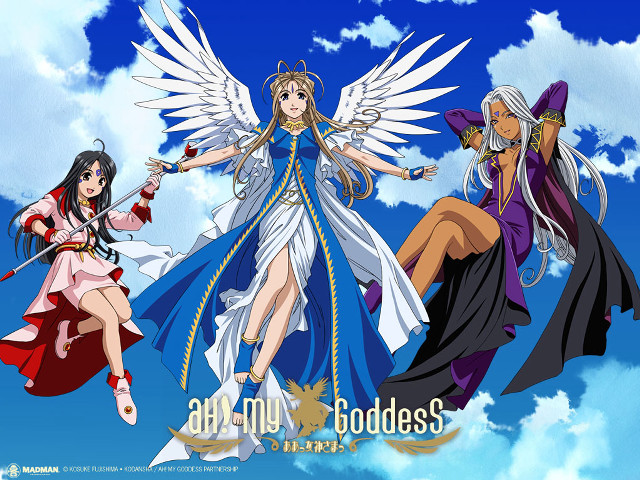 Anime girls wings blue sky free wallpaper for desktop - medium preview image