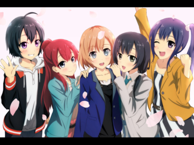 Girls hands up pointing camera free wallpaper for desktop - medium preview image