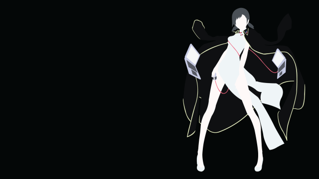 Woman white dress black background #3 free wallpaper for desktop - medium preview image