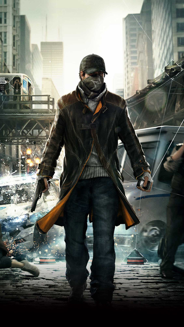 Man trench coat scarf gun free wallpaper for mobile - medium preview image
