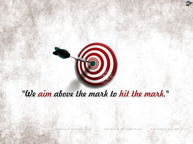 Dart hitting target quote image free wallpaper for desktop - medium preview image