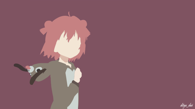 Pink hair gun background black free wallpaper for desktop - medium preview image