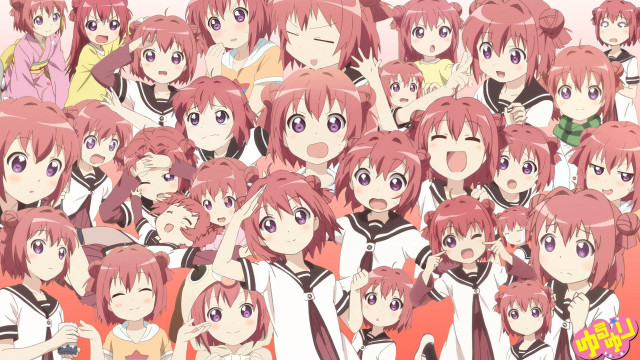 Anime girls pink hair school free wallpaper for desktop - medium preview image