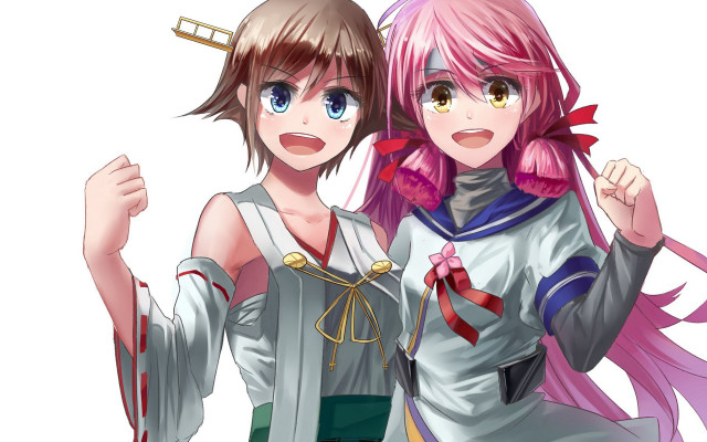 Anime characters posing for picture #5 free wallpaper for desktop - medium preview image