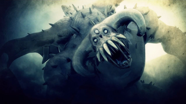 Creepy creature large teeth air free wallpaper for desktop - medium preview image