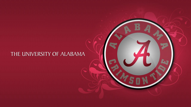 Alabama logo red background floral free wallpaper for desktop - medium preview image