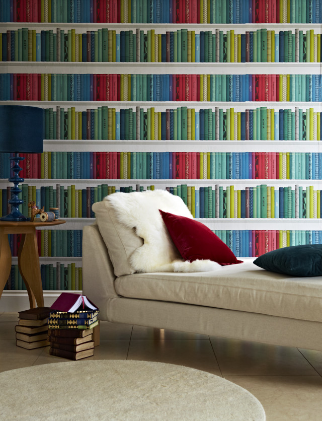 White couch pillow bookshelf lamp free wallpaper for mobile - medium preview image