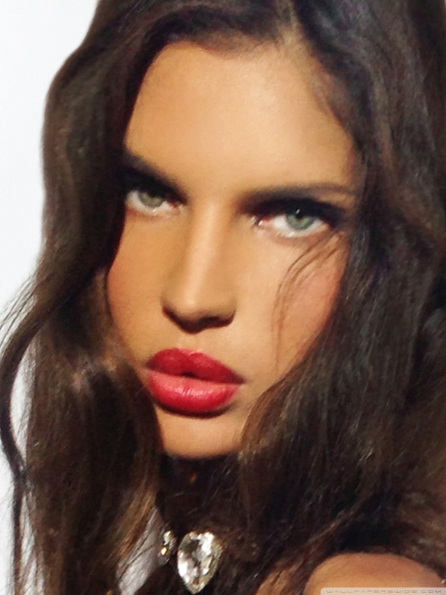 Woman long hair red lipstick #15 free wallpaper for mobile - medium preview image