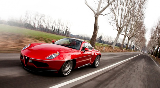 Red sports car road trees #2 free wallpaper for desktop - medium preview image