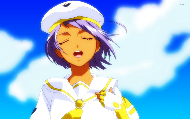 Woman sailor outfit surprised look free wallpaper for desktop - medium preview image