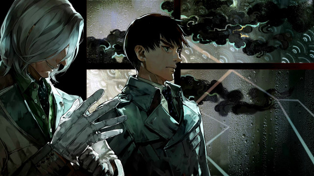 Couple people standing window smoke free wallpaper for desktop - medium preview image