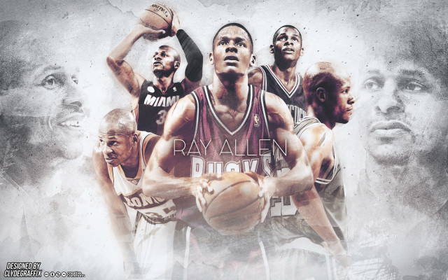 Basketball players group ball air free wallpaper for desktop - medium preview image
