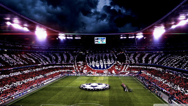 Stadium crowd people flag field free wallpaper for desktop - medium preview image