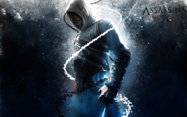 Hooded swordman fantasy arcane night free wallpaper for desktop - medium preview image