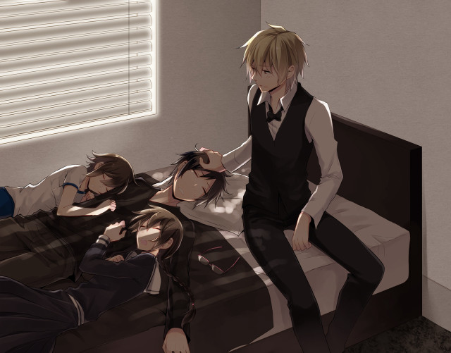 Couple lying bed room window free wallpaper for desktop - medium preview image