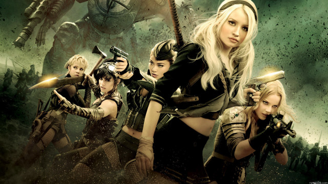 Women costume group giant monster free wallpaper for desktop - medium preview image