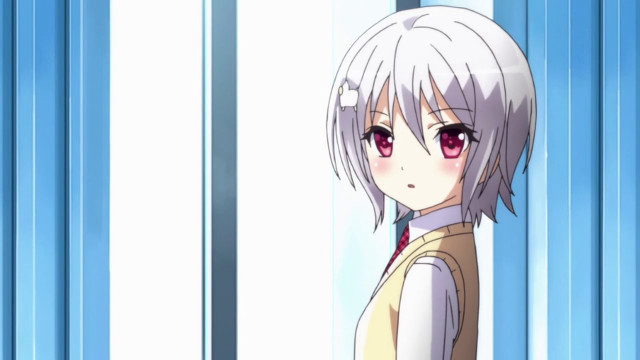 Girl white hair vest window free wallpaper for desktop - medium preview image