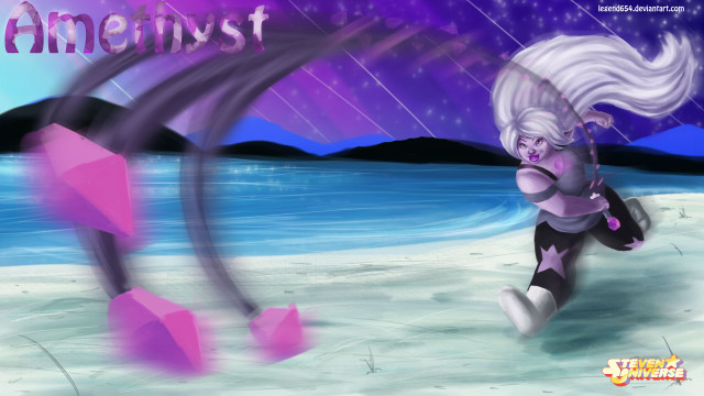 Cartoon character running snow purple free wallpaper for desktop - medium preview image