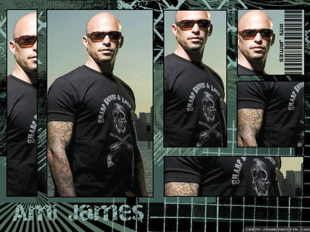 Bald man black shirt sunglasses free wallpaper for desktop - medium preview image
