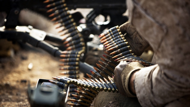Closeup gun rack city bokeh free wallpaper for desktop - medium preview image