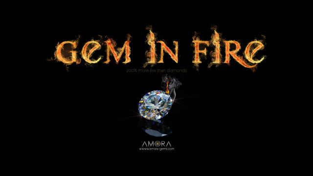 Diamond fire gems flames smoke free wallpaper for desktop - medium preview image