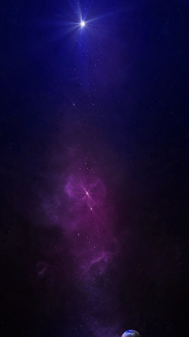 Bright star sky planet dark free wallpaper for mobile - medium preview image
