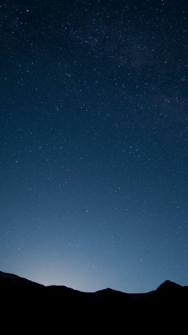 Night sky stars mountain range #8 free wallpaper for mobile - medium preview image