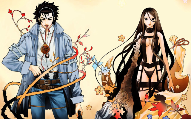 Anime couple sword long hair free wallpaper for desktop - medium preview image