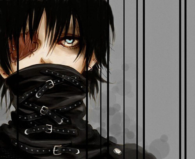 Man black hair scarf jail free wallpaper for desktop - medium preview image