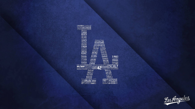 Dodgers logo blue background la free wallpaper for desktop - medium preview image