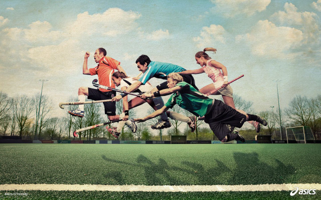 Lacrosse game group field sky free wallpaper for desktop - medium preview image