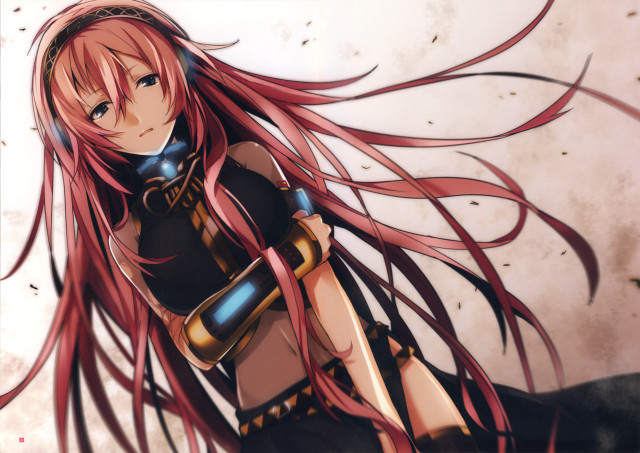 Woman red hair black outfit #3 free wallpaper for desktop - medium preview image