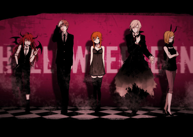 Halloween wall group black dress free wallpaper for desktop - medium preview image