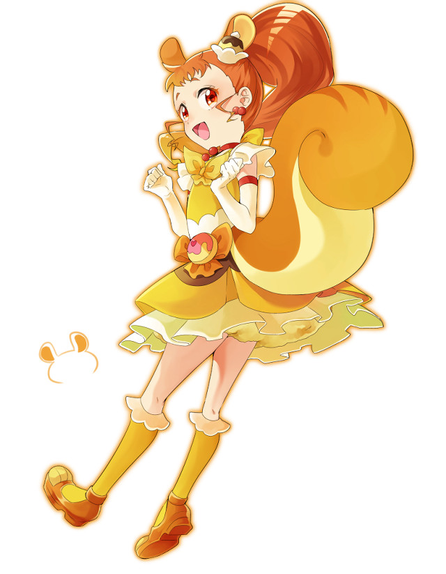 Cartoon girl big bag food free wallpaper for mobile - medium preview image