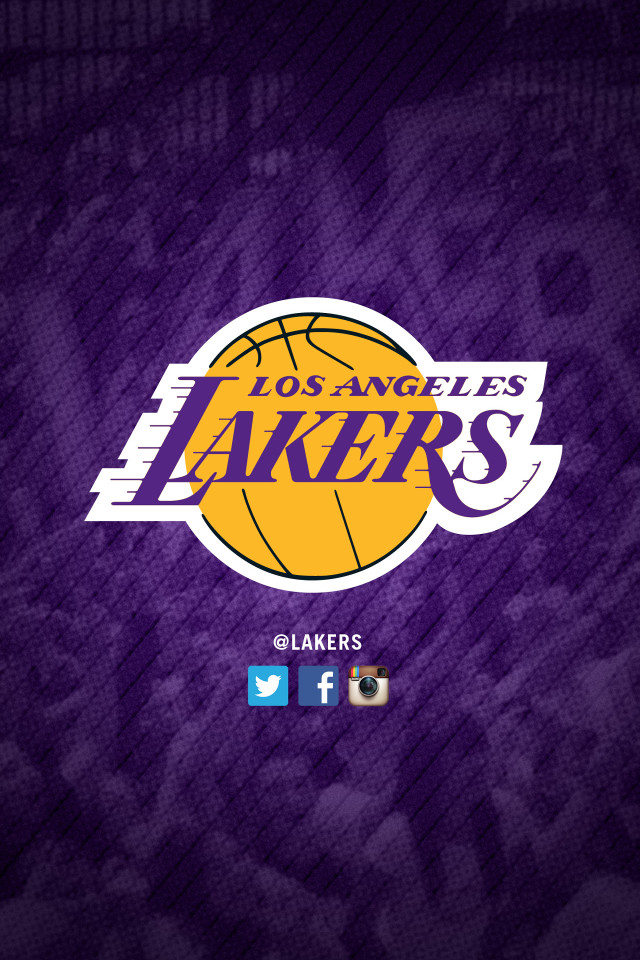 Lakers logo purple background white free wallpaper for mobile - medium preview image