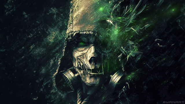 Creepy creature green eyes hat free wallpaper for desktop - medium preview image