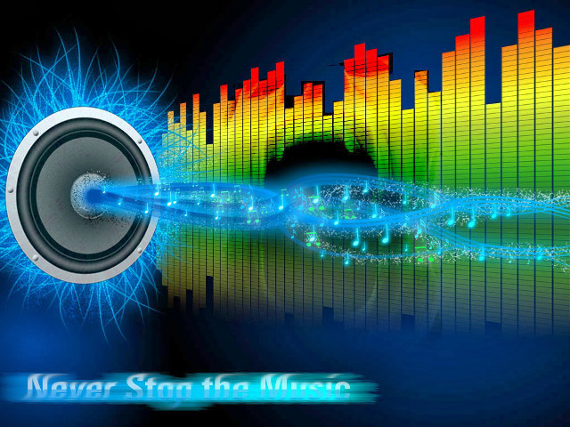 Speaker sound waves emission center free wallpaper for desktop - medium preview image