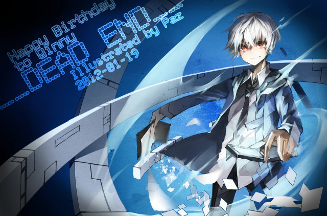 Man suit tie blue background #3 free wallpaper for desktop - medium preview image