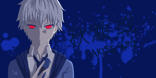 Man red eyes blue background free wallpaper for desktop - medium preview image