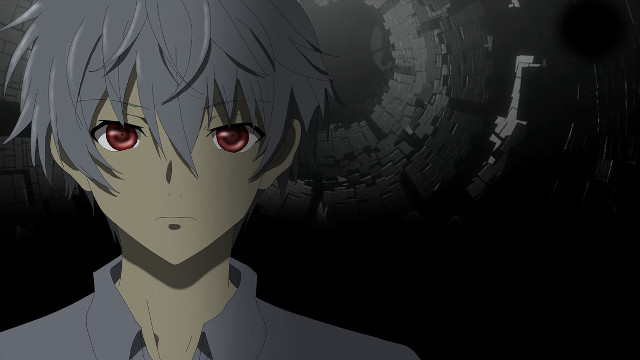 Man red eyes gray shirt free wallpaper for desktop - medium preview image