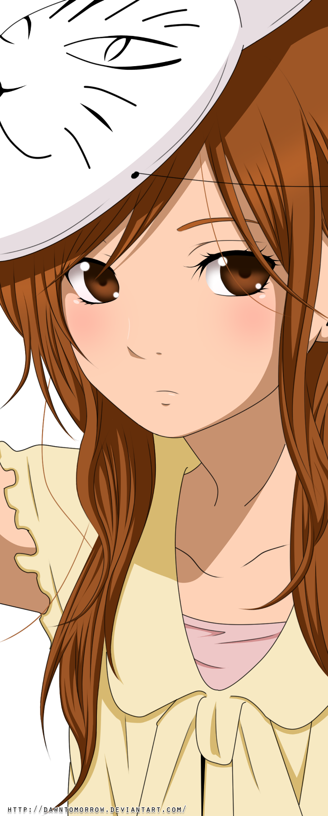 Girl hat black background white free wallpaper for mobile - medium preview image