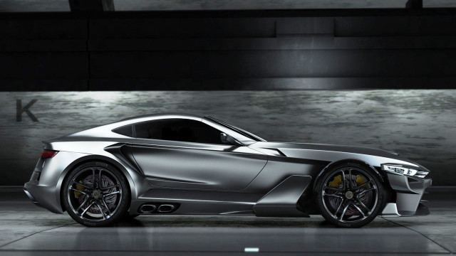 Silver futuristic car garage cubo free wallpaper for desktop - medium preview image