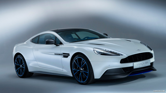 White car blue accents studio free wallpaper for desktop - medium preview image