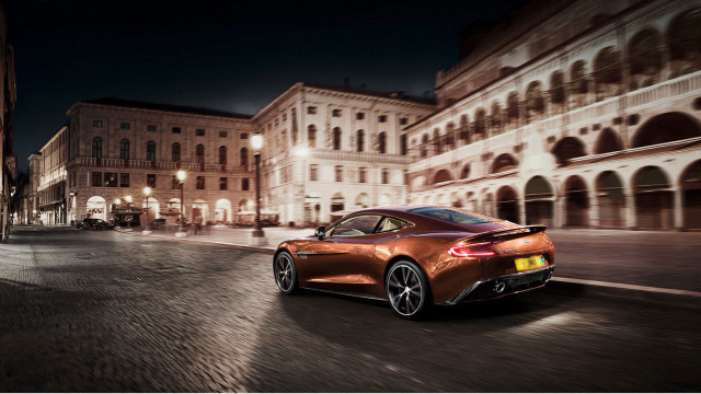 Car night street building light free wallpaper for desktop - medium preview image